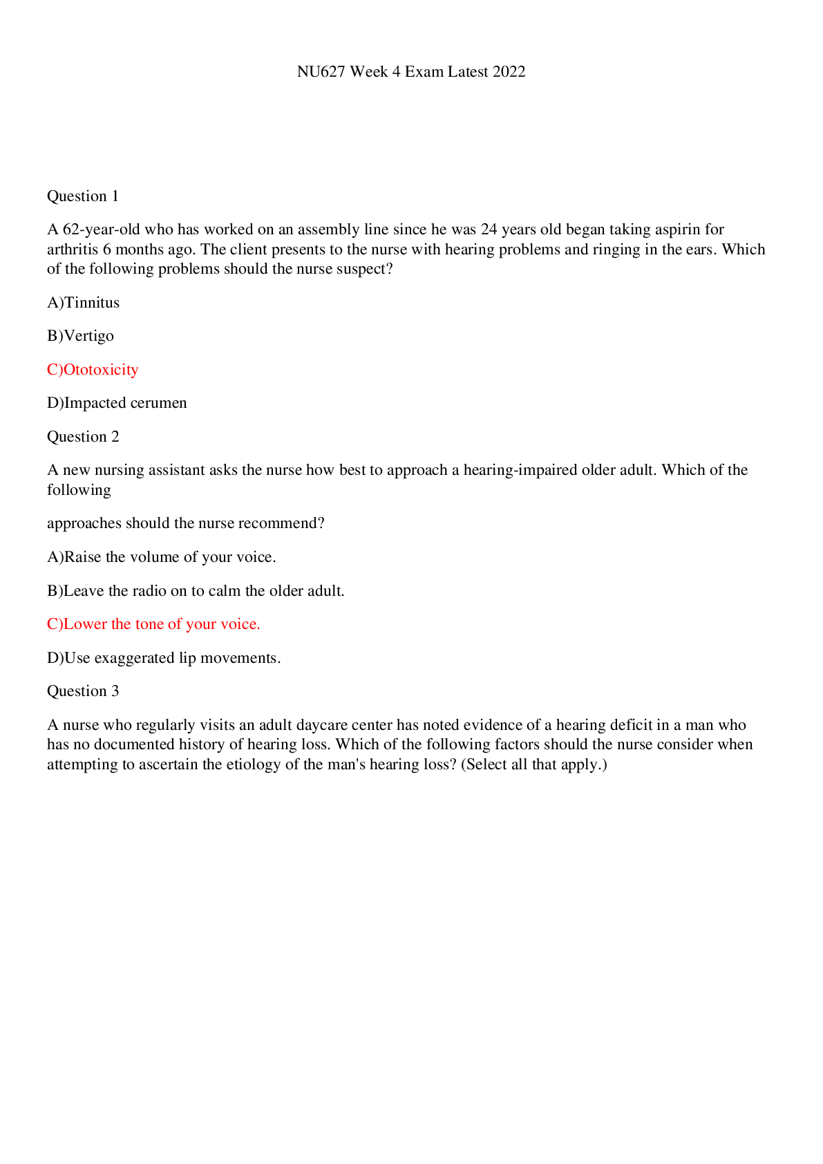 Preview image for NU627 Week 4 Exam Updated